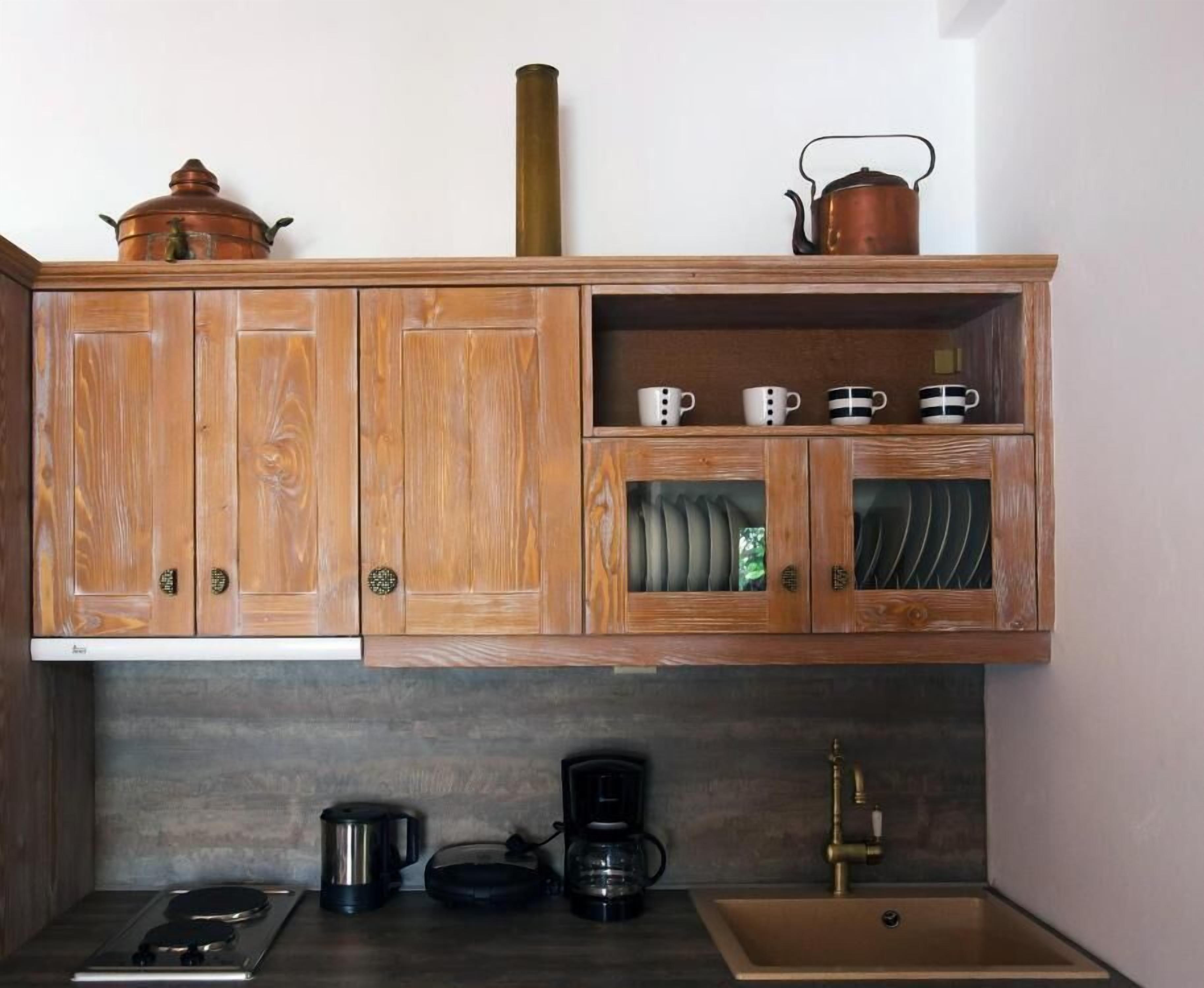 Suite monolocale Deluxe, balcone, vista mare | Cucina privata