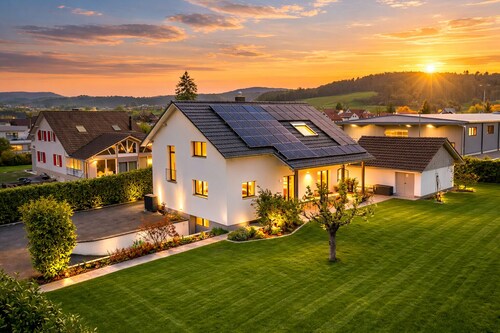 Modern Family Home with Garden & Sunset Views near Basel