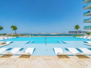 Pool - Stylish 1BR with Private Beach Access (Dubai)