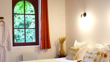 Camera con letto matrimoniale o 2 letti singoli, vista giardino | Wi-Fi gratuito