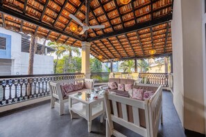 Deluxe Villa, Balcony, City View | Terrace/patio - ELIVAAS Casa Boa Vida 4BHK Pool Villa  (Candolim)