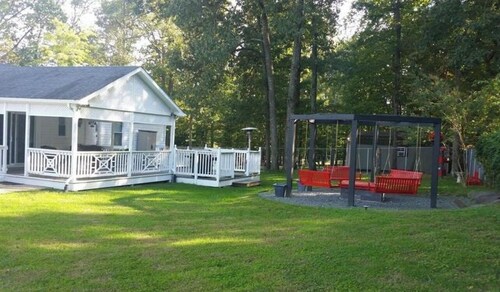 Two kitchens-5 Bedrooms-3 Bath-2 fireplaces over 2 acres with Storage buildings
