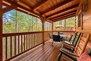 Outdoor dining - Ridgecrest Retreat | Hot Tub • Decks • Game Room! (Gatlinburg)