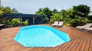 Pool - Souf Van wooden bungalow - Au jardin d'Eole (Sainte-Rose)