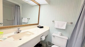Shower, hair dryer - Ocean Front Studio + Pool (Myrtle Beach)