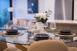 Dining - Stylish Retreat-style Apt, Sunset Rooftop Pool, Gym, Free carpark, Walk to Gabba (East Brisbane)