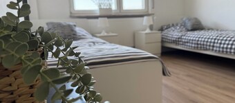 Fitters' and vacation apartment near Heidelberg with balcony & view of the countryside