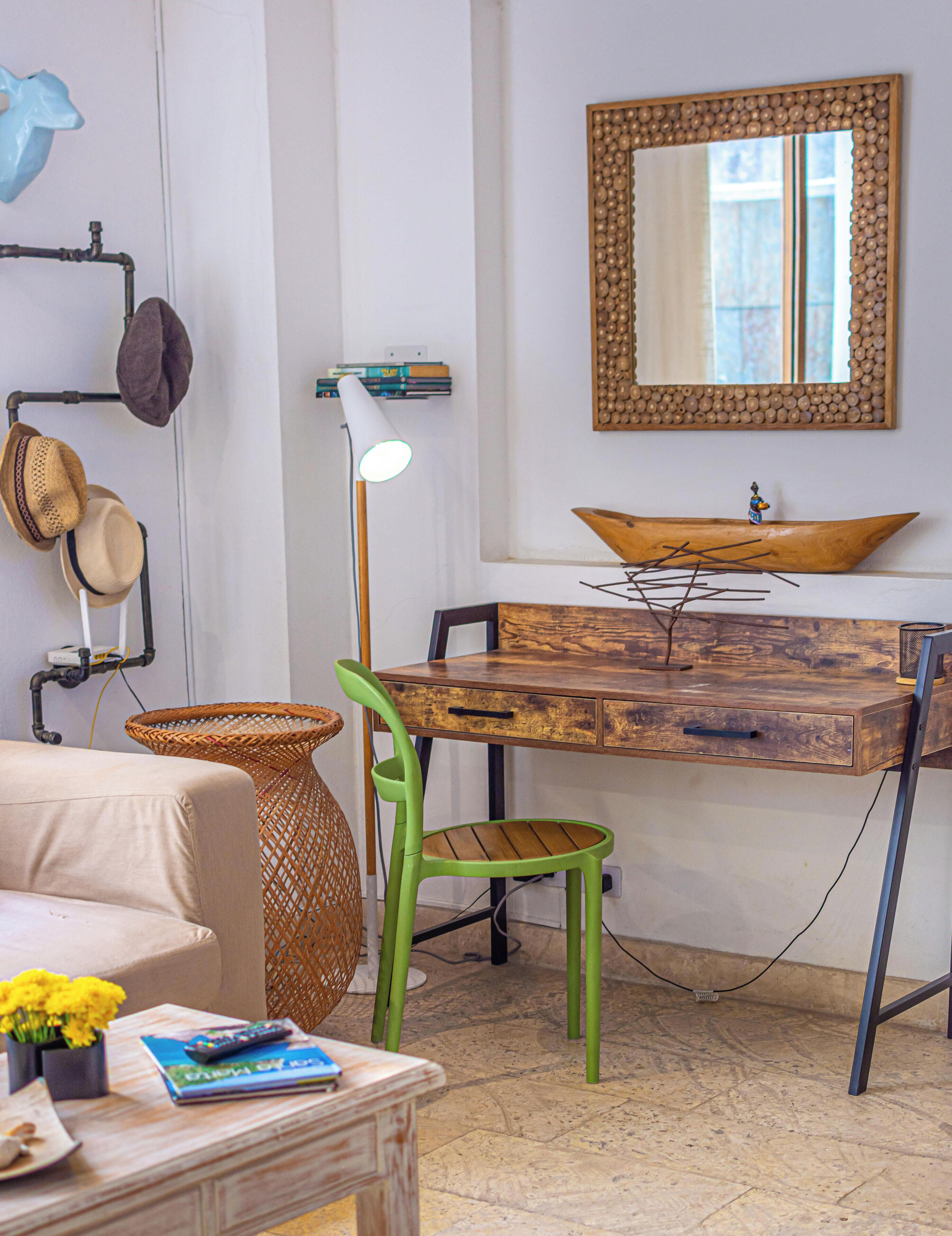 Departamento, vista al jardín | Área de sala de estar