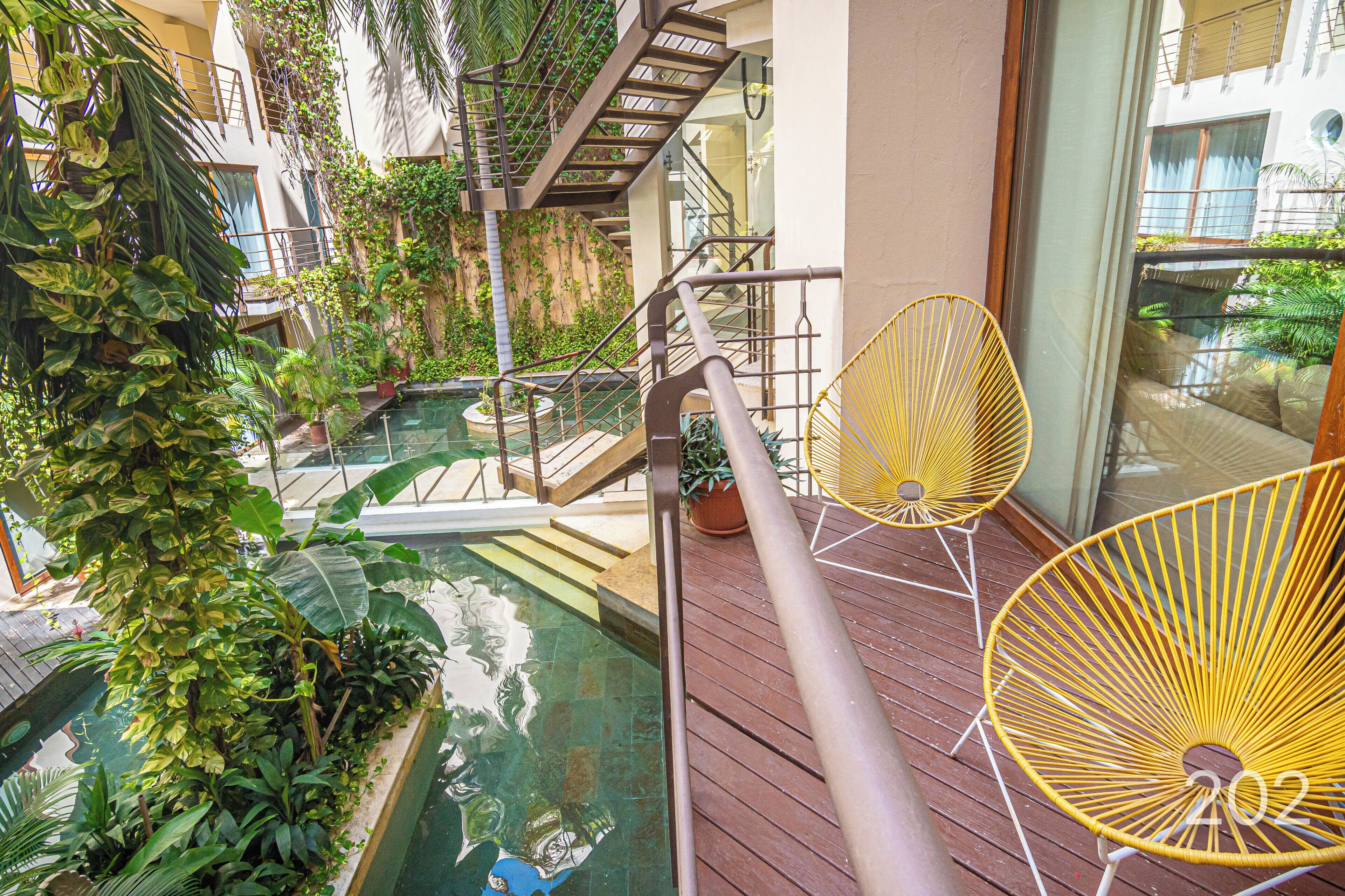 Apartament, vistes al jardí | Balcó