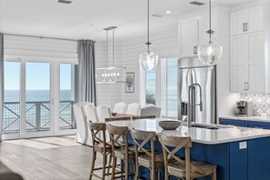 Fridge, microwave, oven, stovetop - New Listing!!!  "Blue Water Beach House" Luxury Gulf Front Home w/Amazing Views! (Panama City Beach)