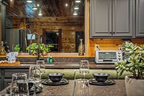 Dining - NEW! Pool! Ultra Luxe 4BR Cabin w/Theater (Gatlinburg)