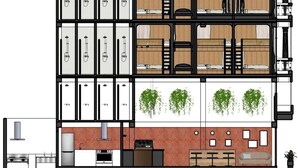 Felles sovesal, for menn og kvinner, ikke-røyk, aircondition | Planløsning