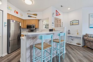 Fridge, microwave, oven, dishwasher - Beacon Waves - Beach condo w/ Pool (Kill Devil Hills)