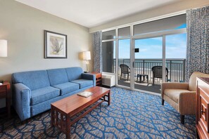 TV, offices - Amazing Beachfront condo with pools, gym & balcony (Myrtle Beach)