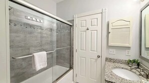 Shower, hair dryer - Bright Myrtle Beach Getaway 1BR + Pool (Myrtle Beach)
