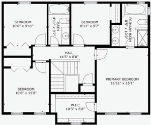 Floor plan - Perfect 6-bedroom house with AC in charming Stafford (Stafford)