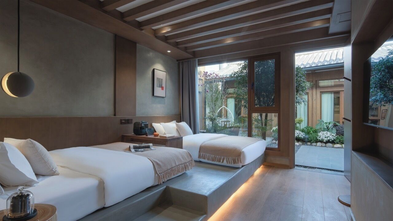 Kahden hengen standard-huone (kaksi sänkyä), näköala pihalle | Näkymä huoneesta