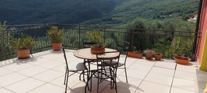 Outdoor dining - Holiday apartment with large relaxation area (Lucinasco)