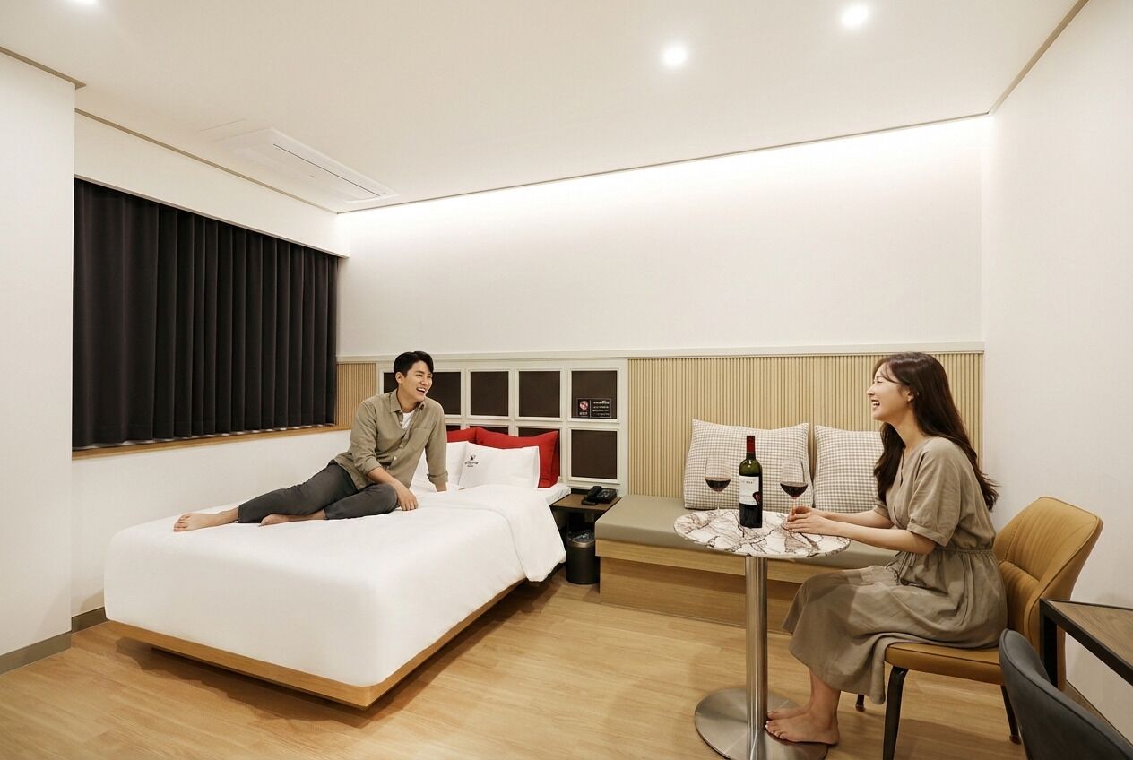 Kahden hengen superior-huone, 1 keskisuuri parisänky, tupakointi kielletty, mikroaaltouuni