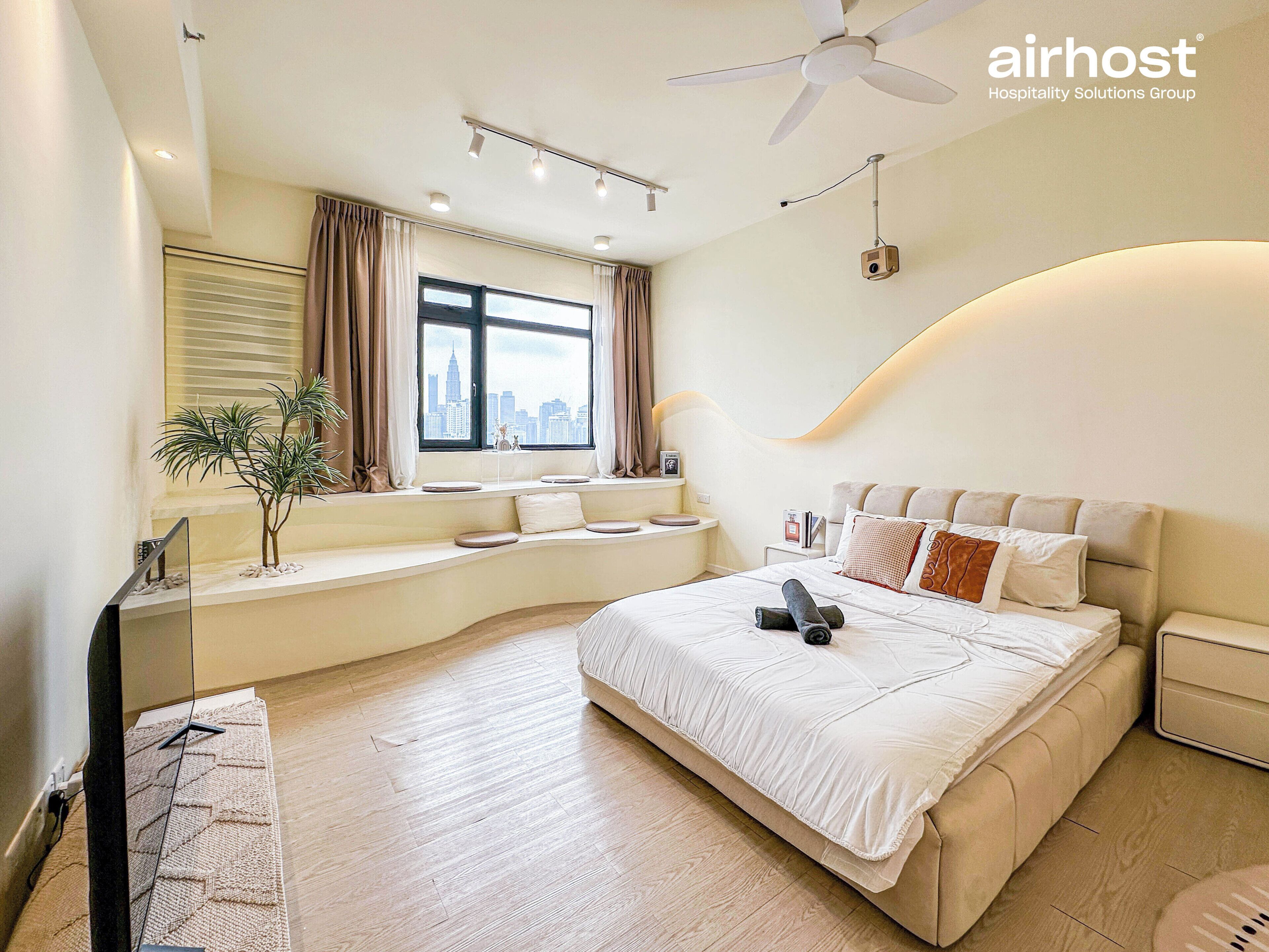 Suíte estúdio, 1 cama Queen e sofá-cama, para não fumantes, vista para a cidade