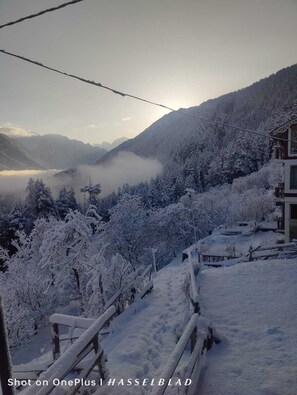 View from property - '' Harshil Heritage Homestay '' serenity con blissfullness and adventure (Harsil)