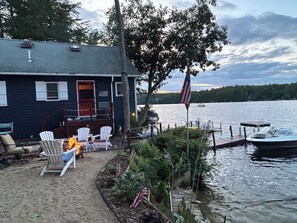 Terrace/patio - Charming Great East Lake 4 Season Waterfront Home! (Acton)