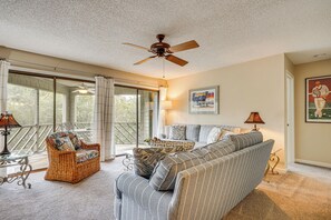 TV, books, video library