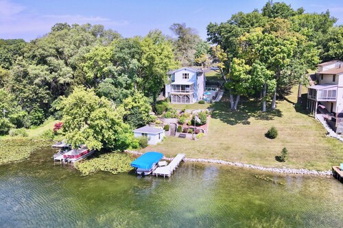 'Pleasant Point Lake House' Dock & Fire Pit!