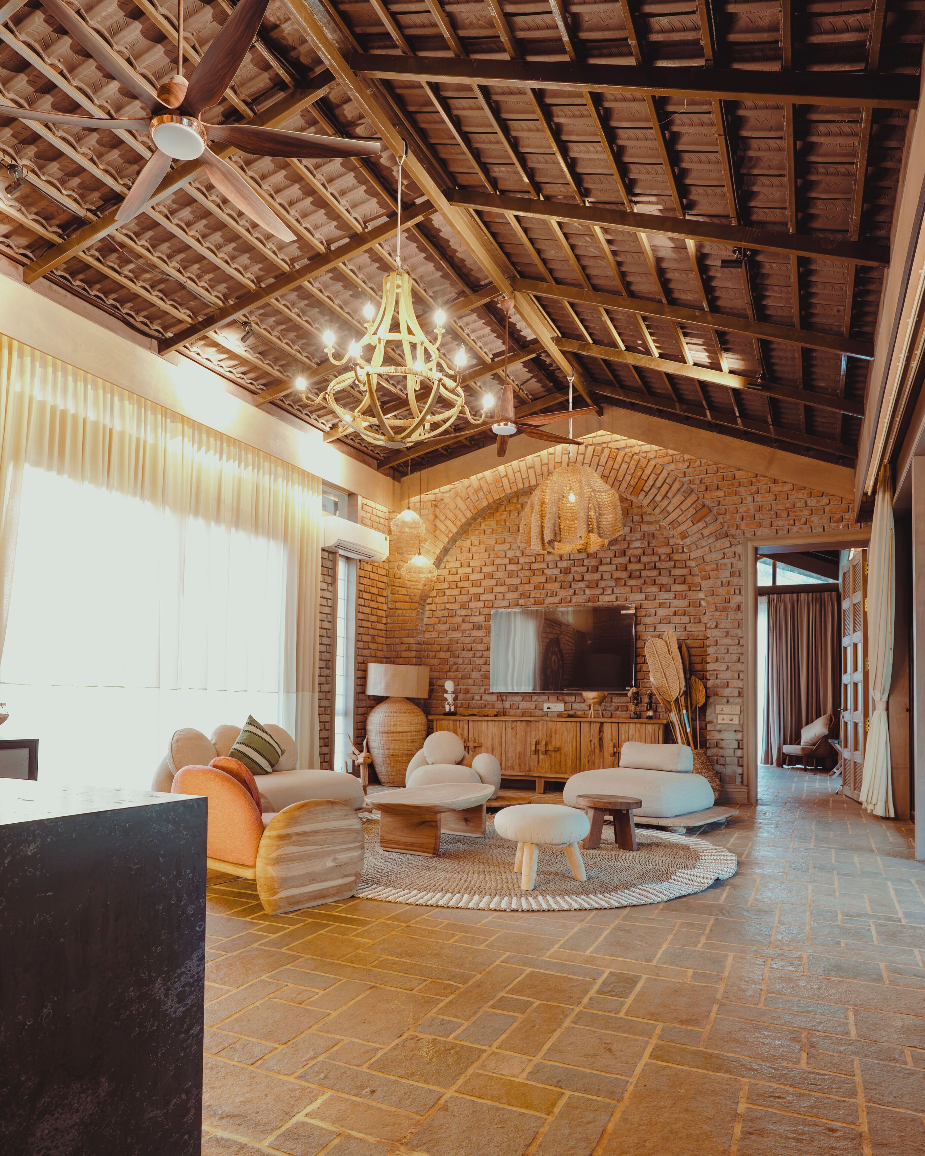 Deluxe Bungalow, Garden View | Living area