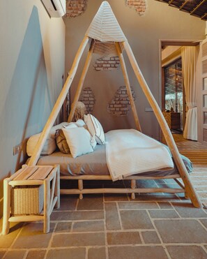 Bungalow Deluks, pemandangan kebun | Interior