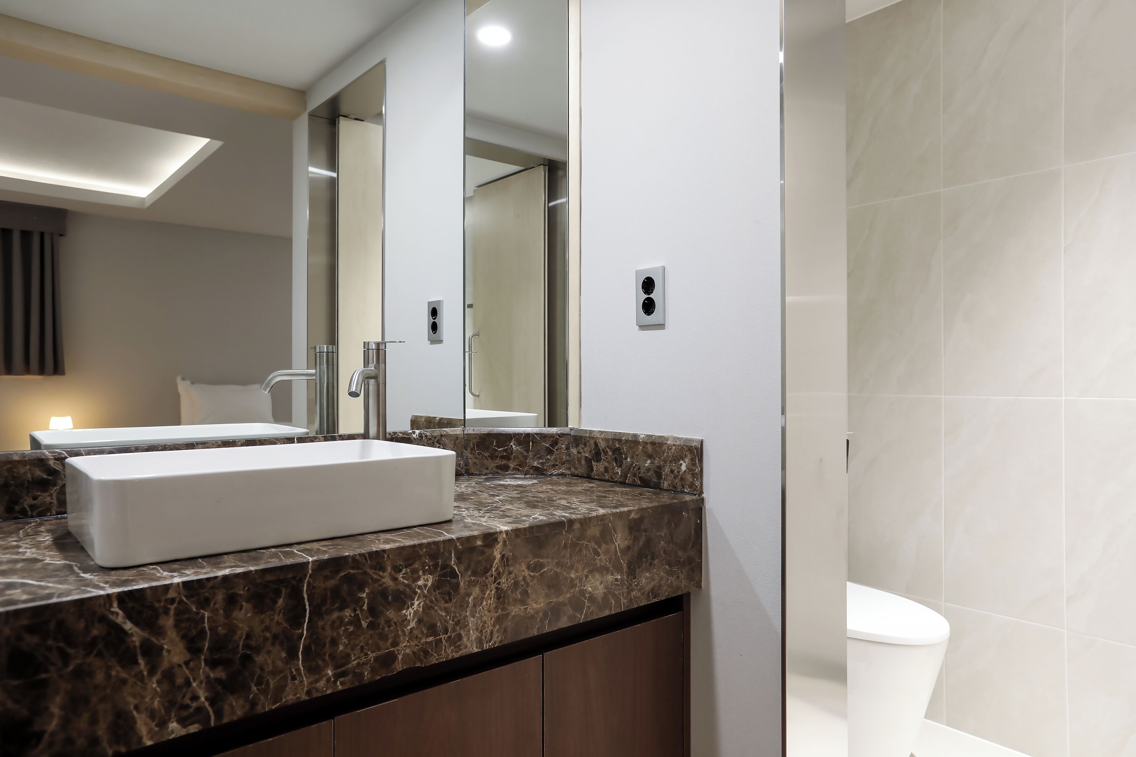 Family Room | Bathroom | Separate tub and shower, hair dryer, towels, toilet paper