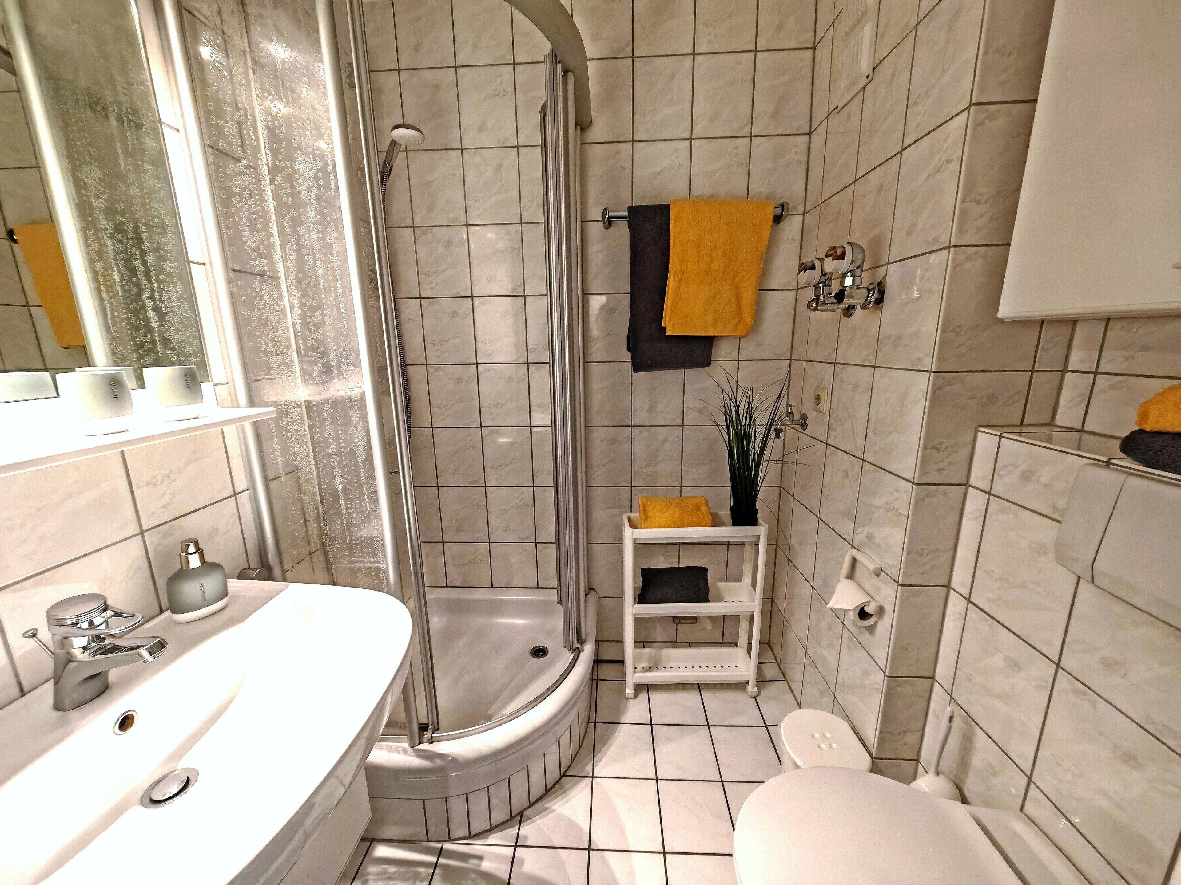Shower, hair dryer