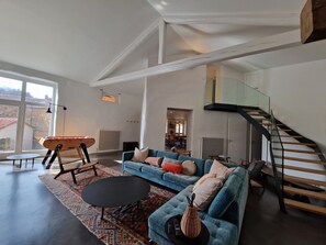 Living area - Holiday Home "Villa Lavaudieu" with Private Pool, Terrace, and Wi-Fi (Lavaudieu)