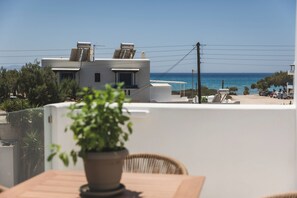 Utsikt mot strand/hav