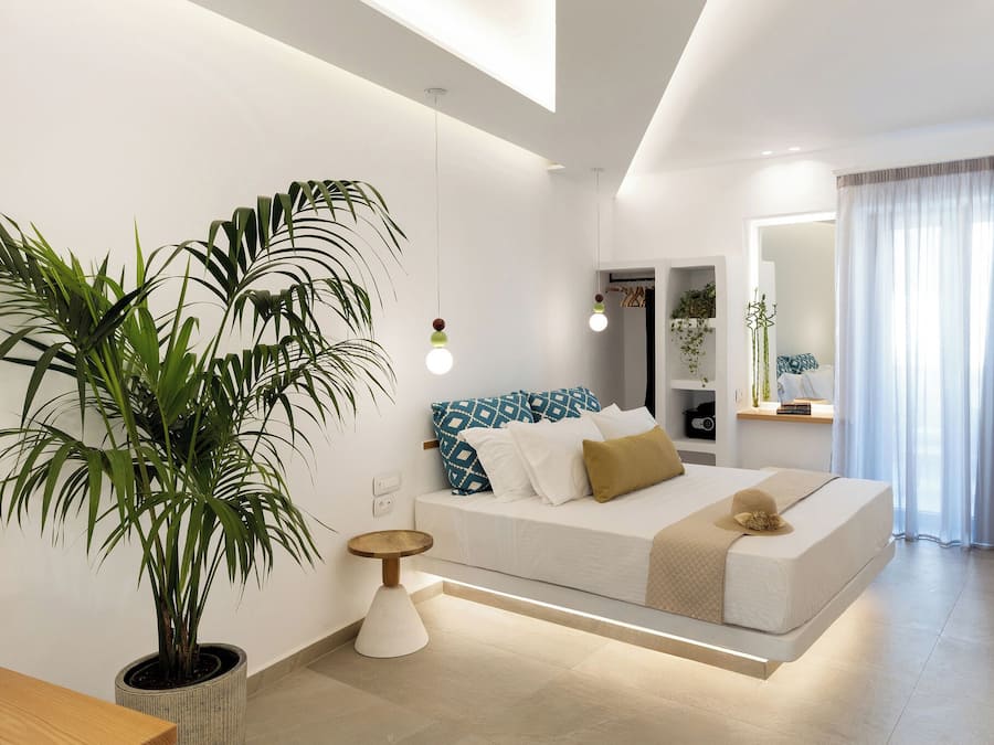 Executive studio suite, uitzicht op zee | Luxe beddengoed, een kluis op de kamer, een strijkplank/strijkijzer