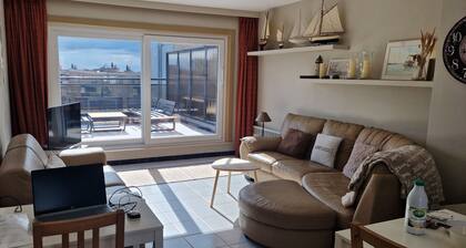 Penthouse Coxyde 50m de la Mer. max. 4 adultes et 2 enfants. Terrasses 20-45 m²