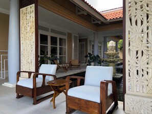 Terrace/patio - Luxury 3BR Villa with Private Infinity Pool with 180° Ocean Views in Manggis (Karangasem)