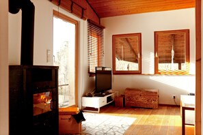 Living area - Family Waldkauz's Guesthouse in the Forest with Sauna (Helsa)