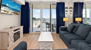 TV, DVD player - Bayfront Ease | 3rd Floor Retreat Near Boardwalk (Ocean City)