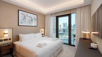 Deluxe appartement, 2 slaapkamers, balkon, uitzicht op stad