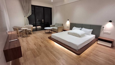 Deluxe Double Room, City View | In-room safe, blackout drapes, iron/ironing board, free WiFi. Rosastays Kutch