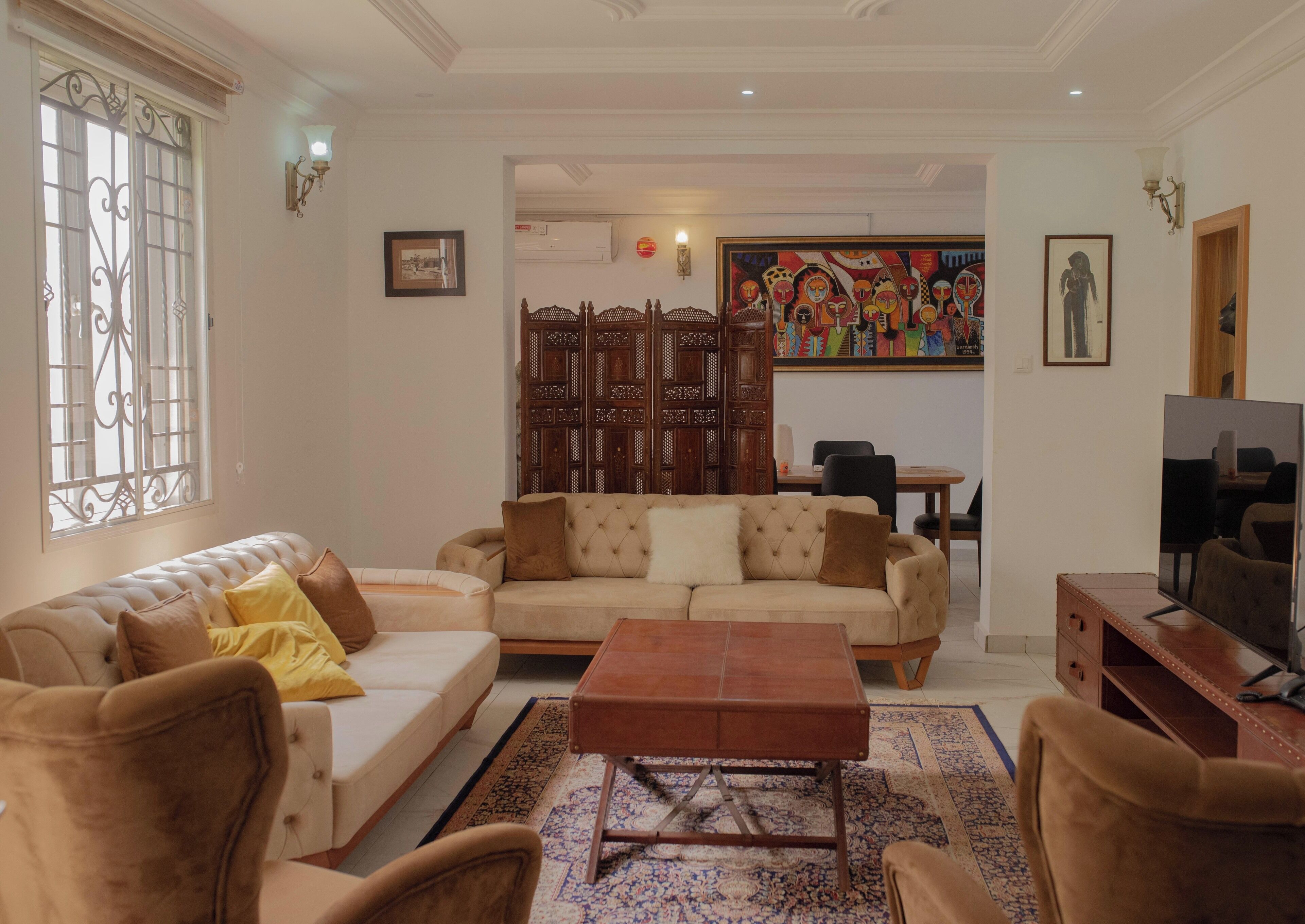 Deluxe Apartment, Balcony, Garden View | Living area