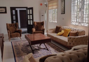 Apartemen Deluks, balkon, pemandangan kebun | Area keluarga