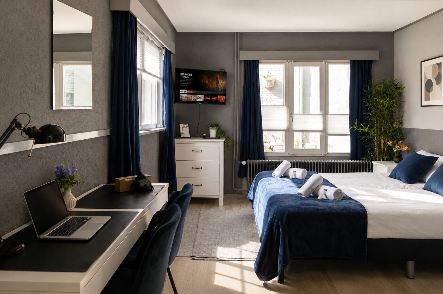 Wifi gratis y ropa de cama