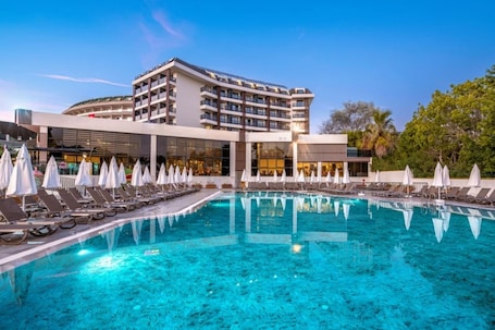 2 indoor pools, seasonal outdoor pool, pool umbrellas, pool loungers. Seaphoria Beach Resort