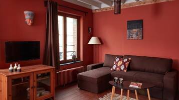 Appartement Luxe, vue ville | Coin séjour