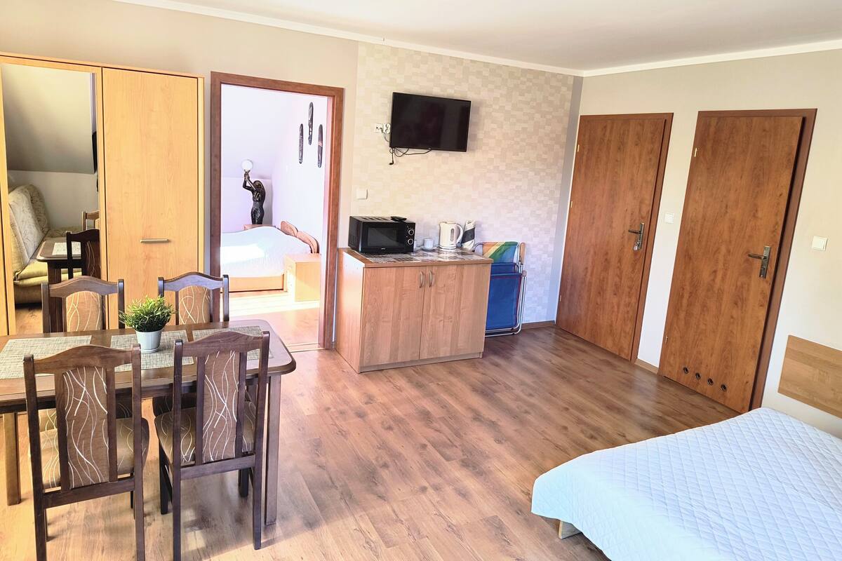 家庭開放式套房, 陽台, 花園景觀