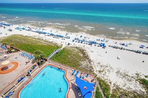 Indoor pool, a heated pool - Pelican Perch! 3BR 3BA Corner Beachfront Condo w/ Epic Views, Sleeps 10 (Panama City Beach)