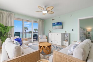 Smart TV - Pelican Perch! 3BR 3BA Corner Beachfront Condo w/ Epic Views, Sleeps 10 (Panama City Beach)