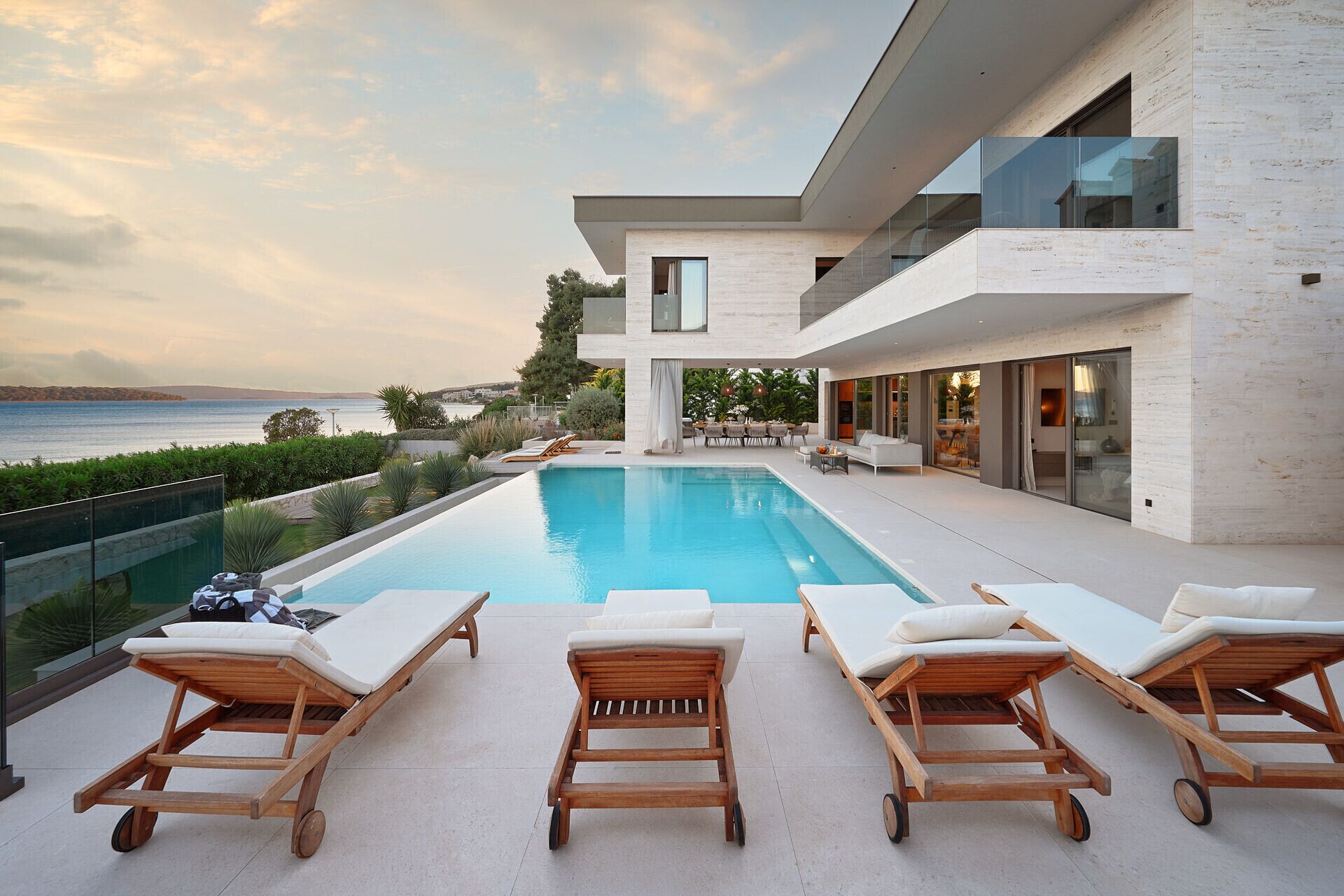 A heated pool